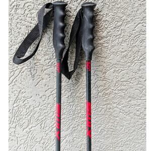 Swix Alpine Ski Poles | 50" (125cm) Black & Red Aluminum